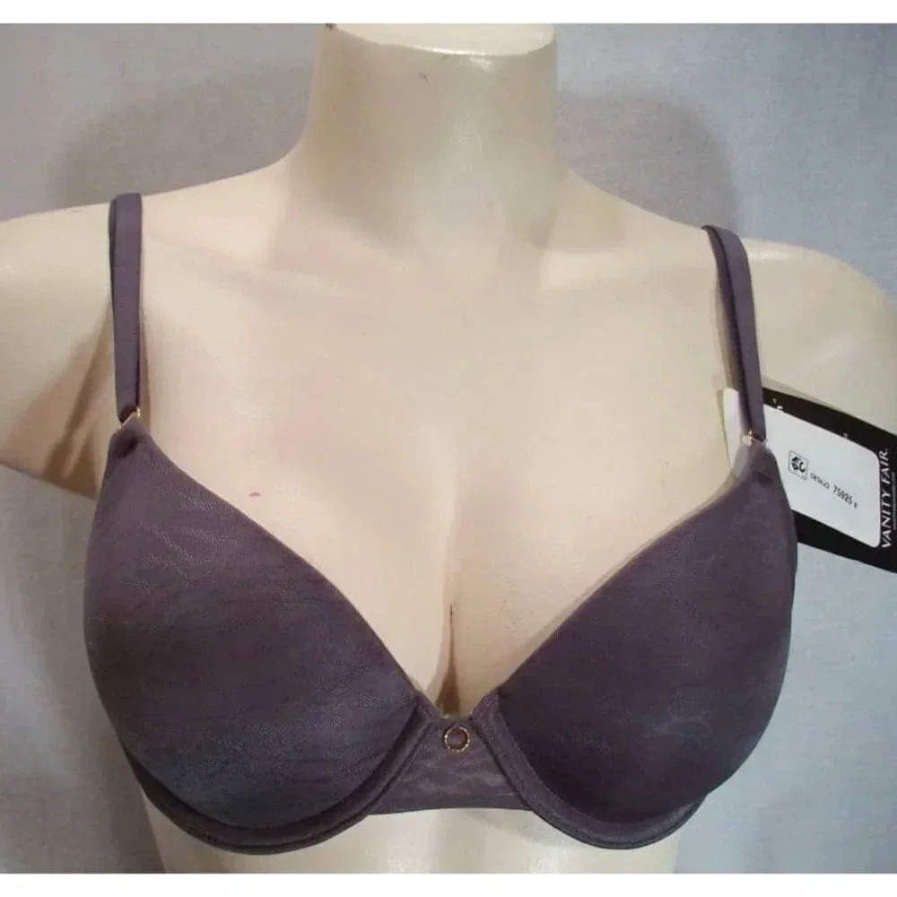 Vanity Fair 75286 Beautifully Smoothโ Average Figure Underwire Bra Steel Violet
